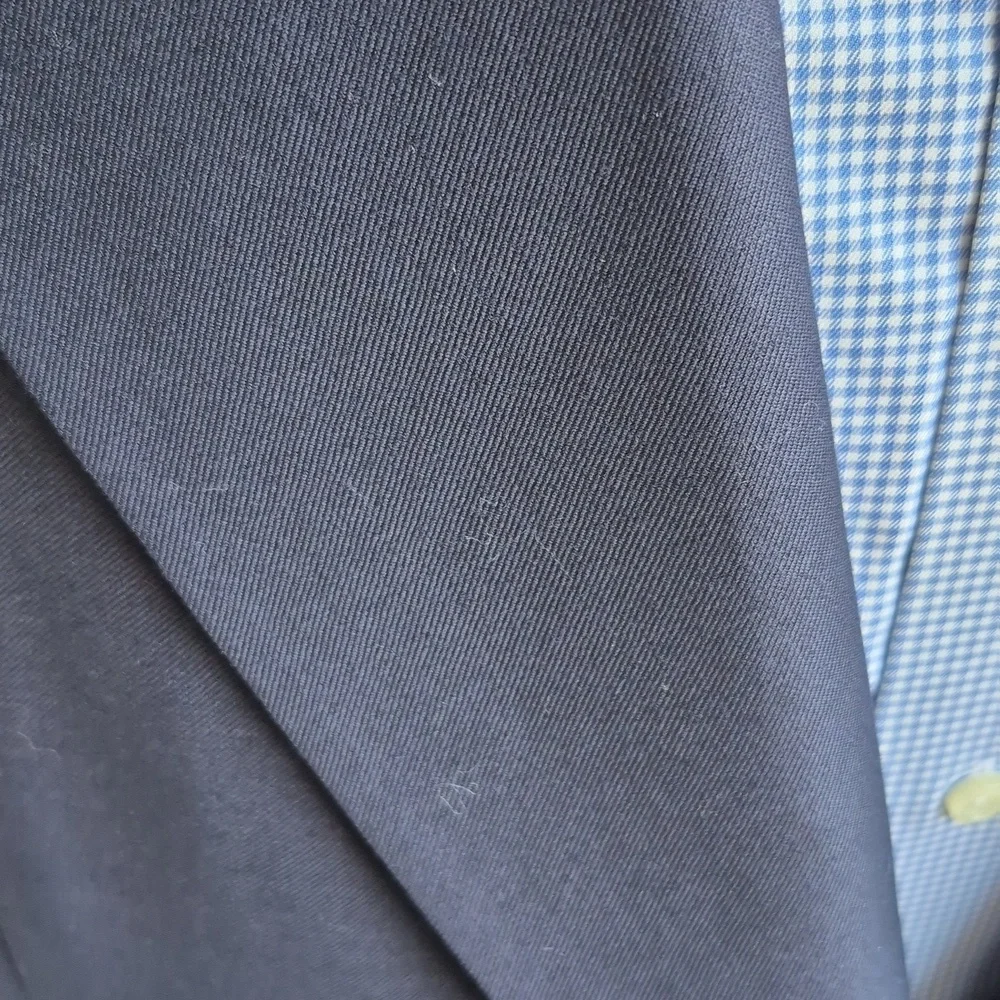 TOM JAMES Executive Collection Dark Navy Solid Bespoke Sz 50 L Mens Sport Coat - Picture 3 of 11